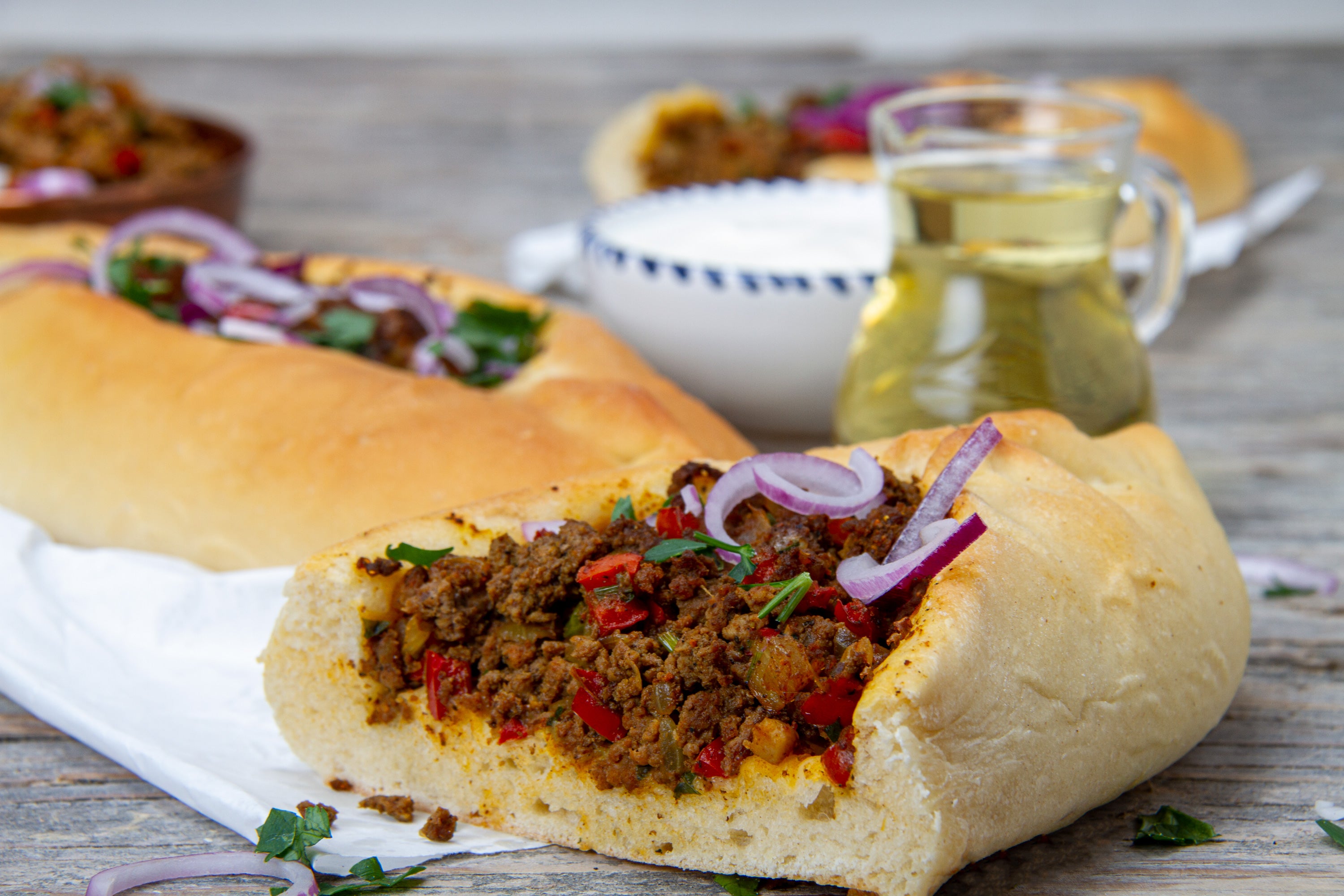 PIDE BREAD: SPONGY TURKISH BREAD STUFFED WITH LAMB