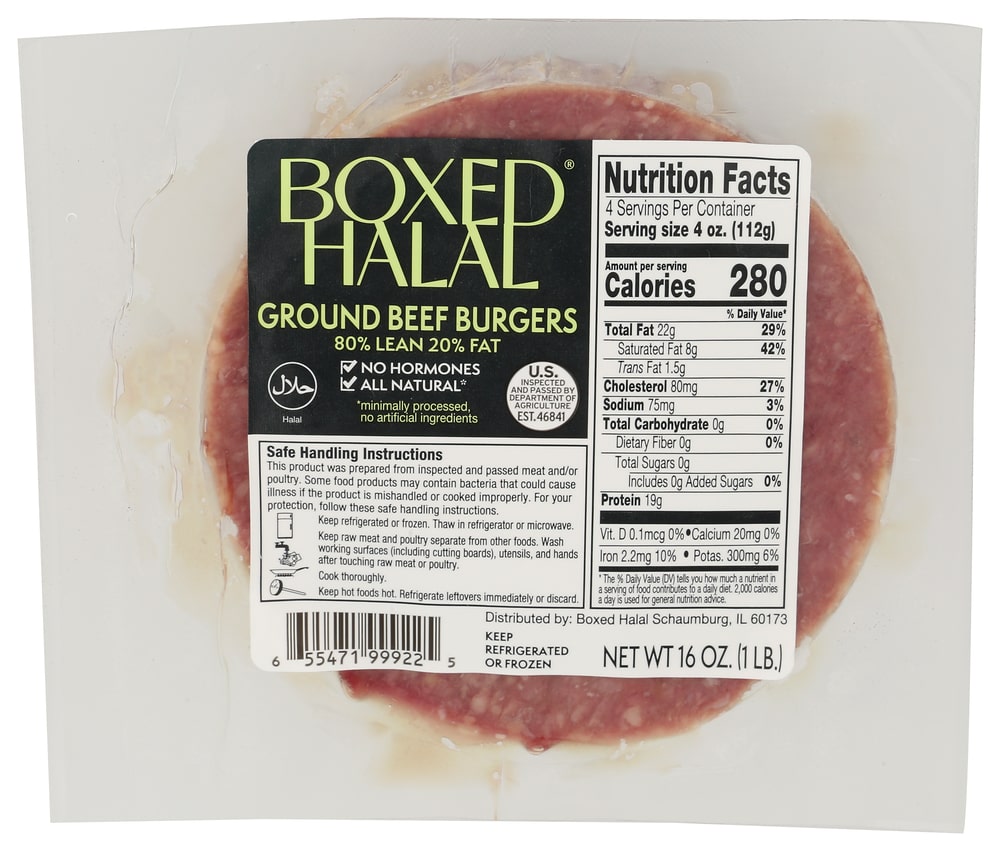 Halal Beef Burgers