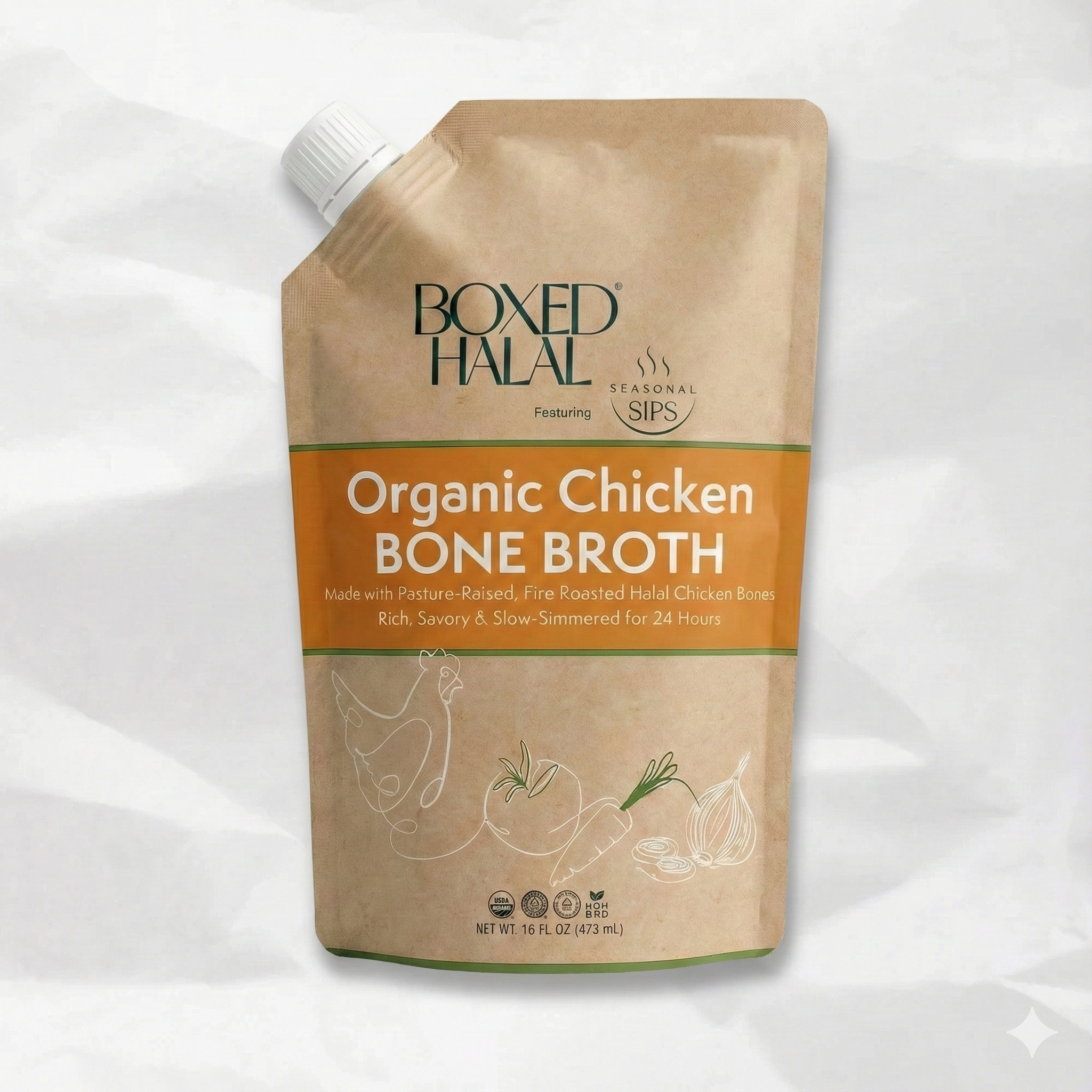 Organic Halal Chicken Bone Broth