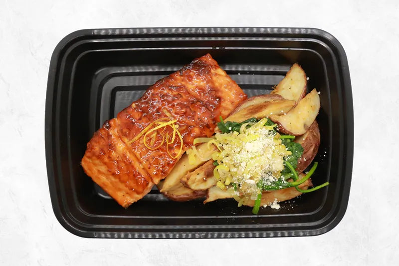 Halal Honey Sriracha Salmon Meal
