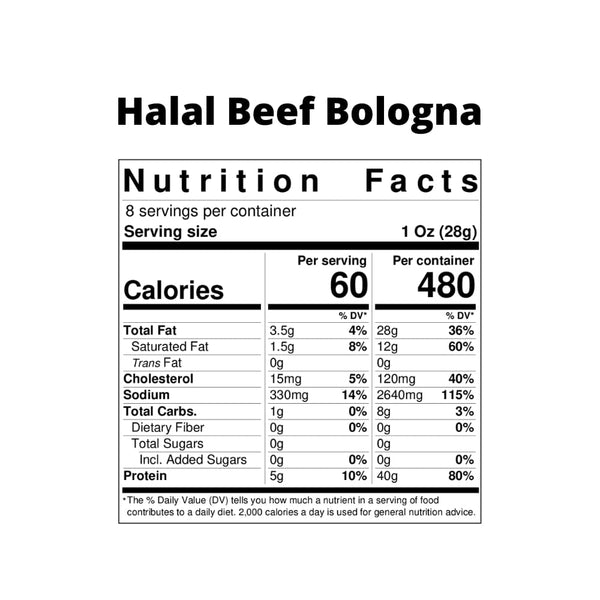 Halal Beef Bologna - Boxed Halal