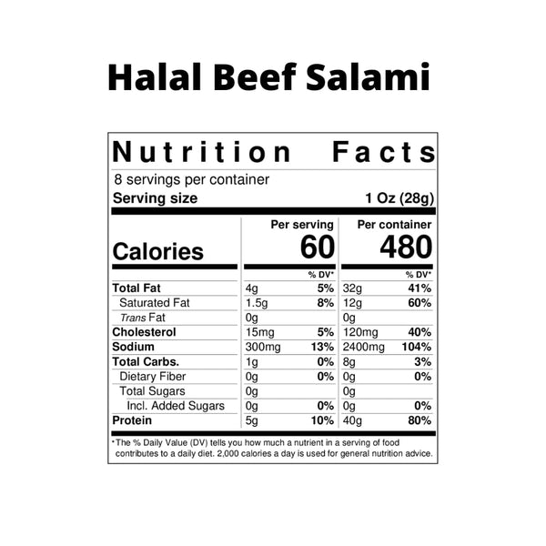 Halal Beef Salami - Boxed Halal