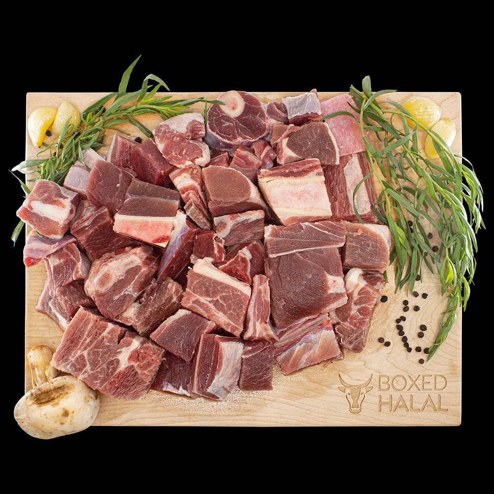 Halal Goat Stew Pieces- Bone-In - Boxed Halal